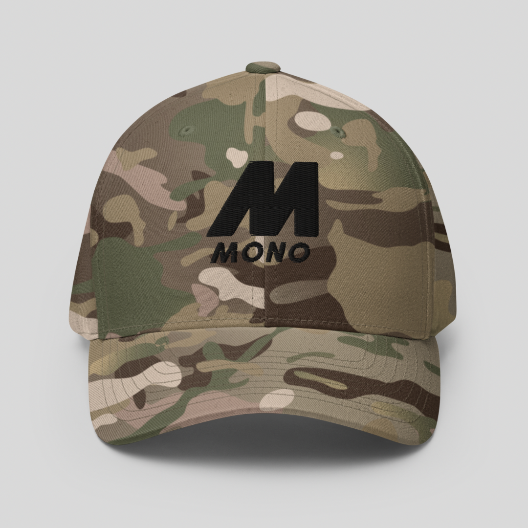 Mono Black structured Baseball Cap - Khaki Green Camo