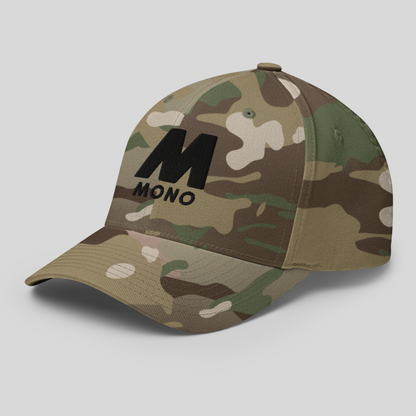 Mono Black structured Baseball Cap - Khaki Green Camo