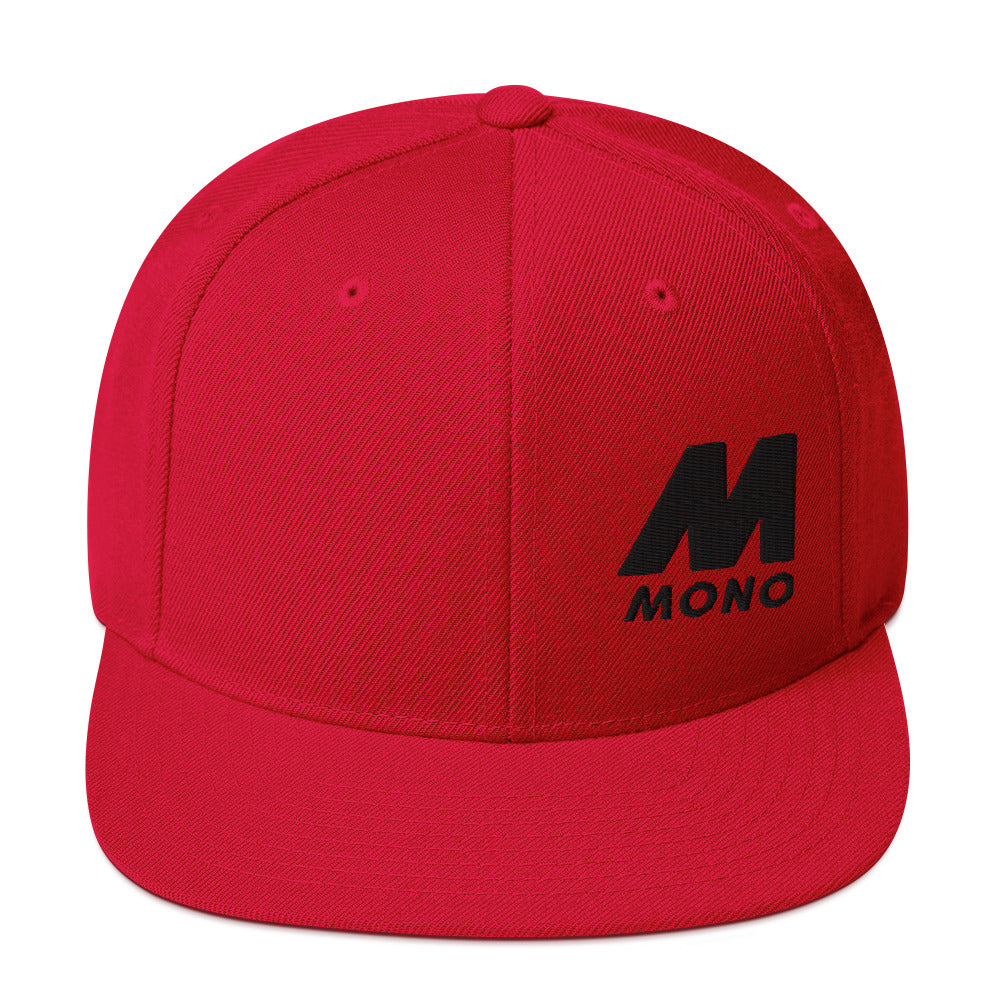 Mono Black Baseball Cap - Red