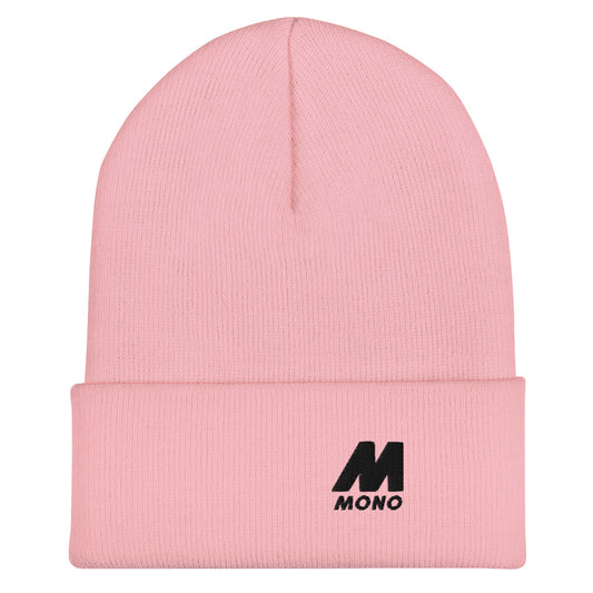 Basic Mono Black Beanie - Hot Pink